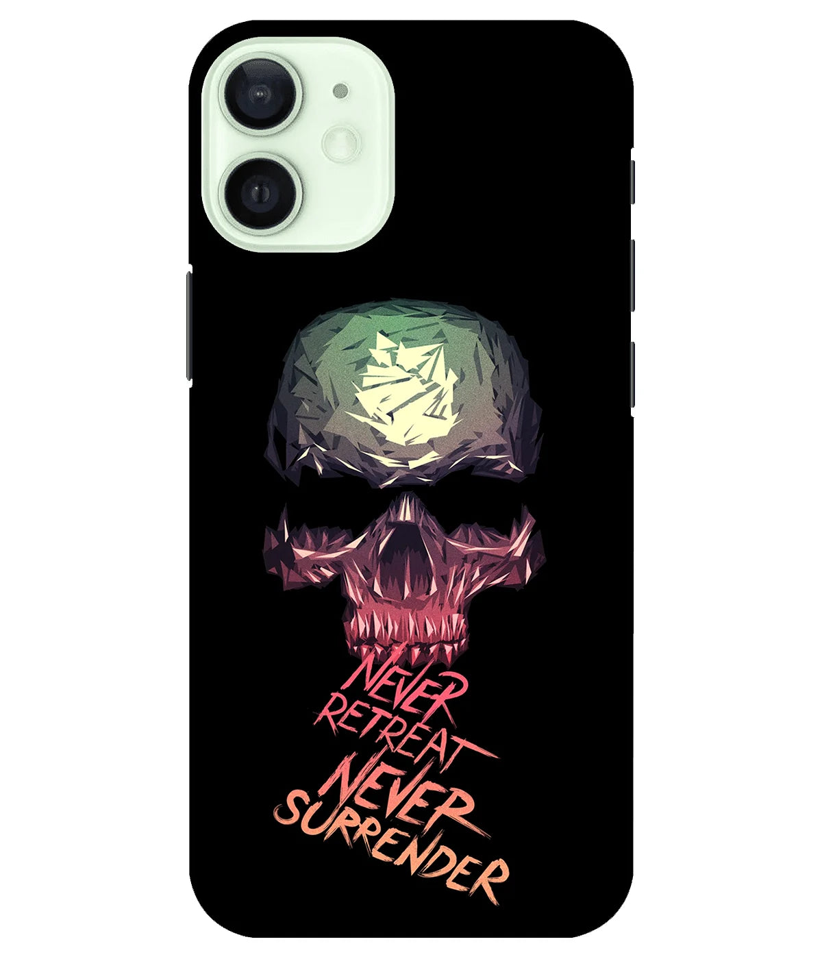 A product shot of a slim hard case with a colorful design.