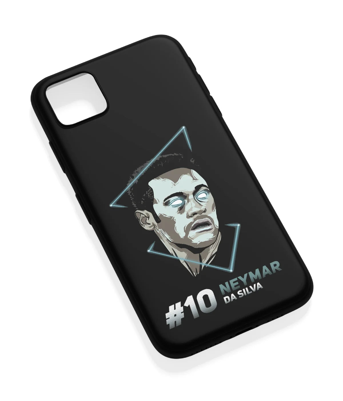 An angled view of a soft silicone case featuring a vibrant design.