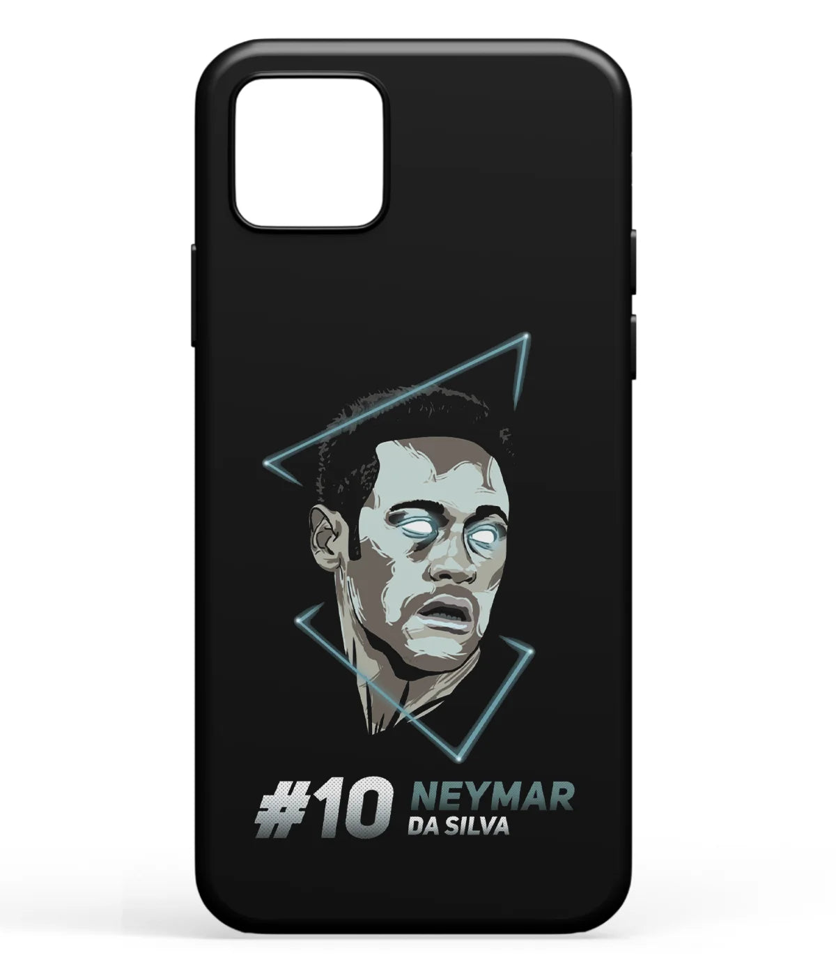 A front-on view of soft silicone phone case with a colorful design.