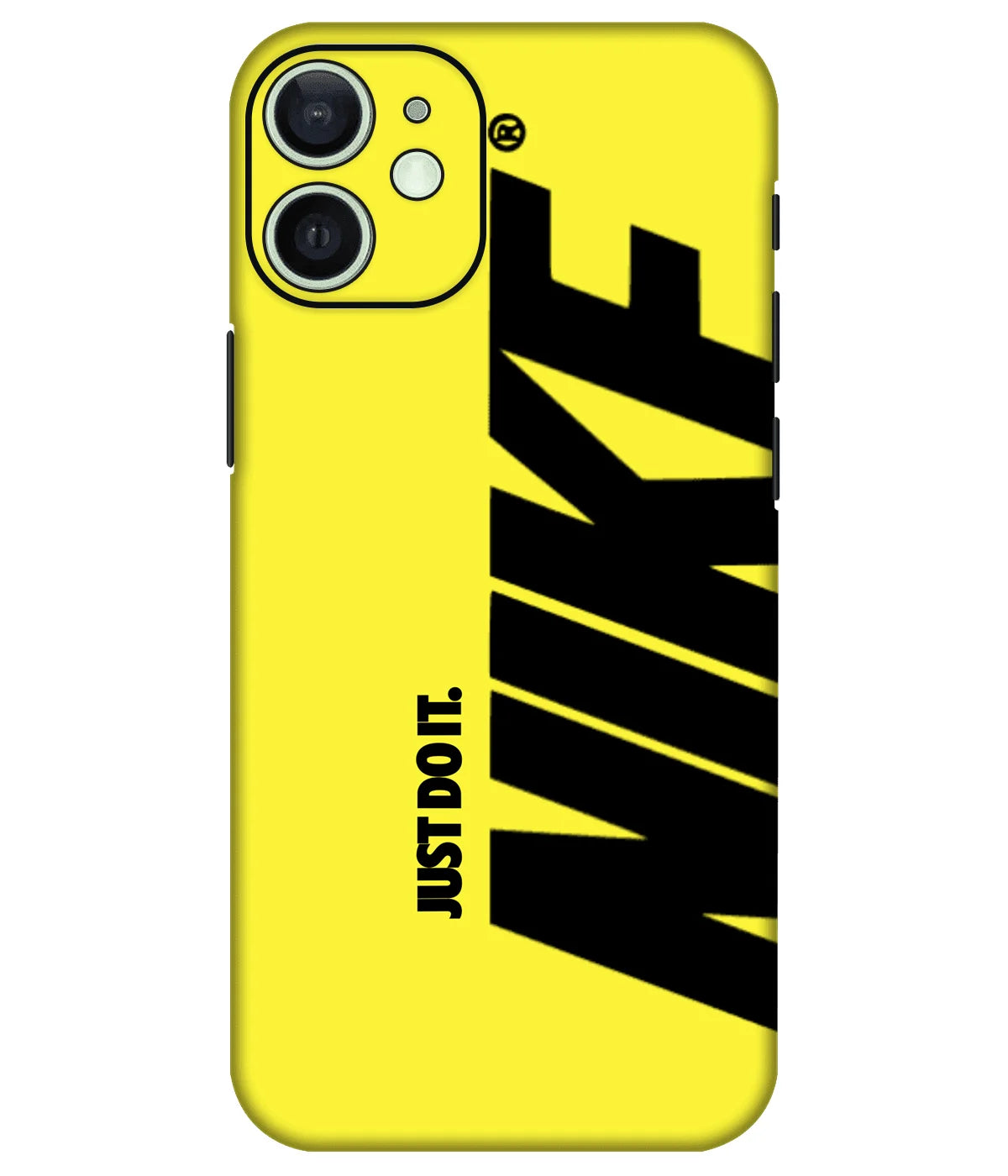 Image of a phone case featuring a mobile skin with a graphic design.
