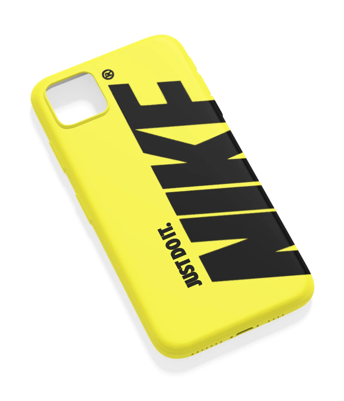 An angled view of a soft silicone case featuring a vibrant design.