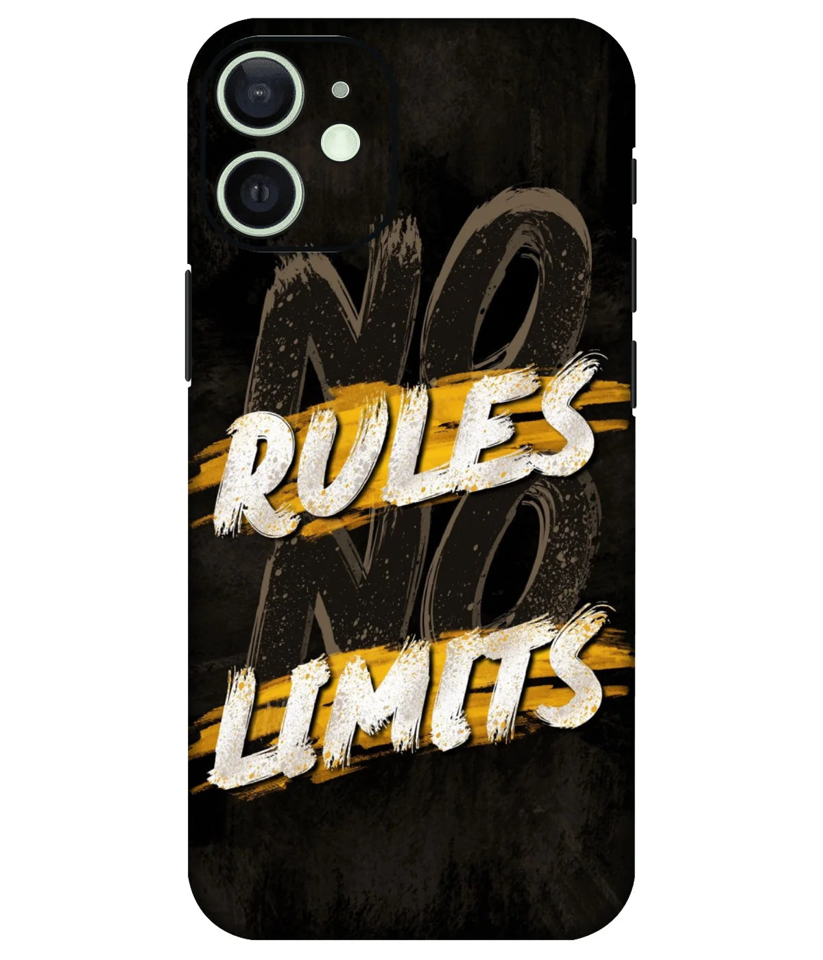 Image of a phone case featuring a mobile skin with a graphic design.
