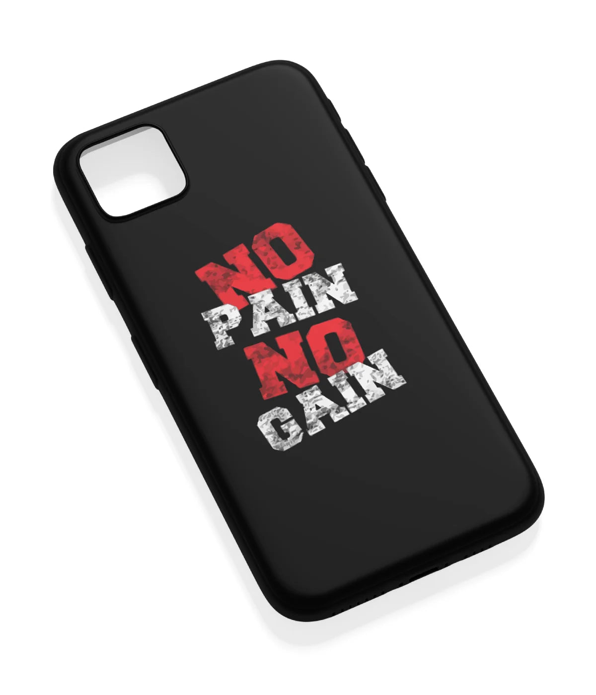 An angled view of a soft silicone case featuring a vibrant design.