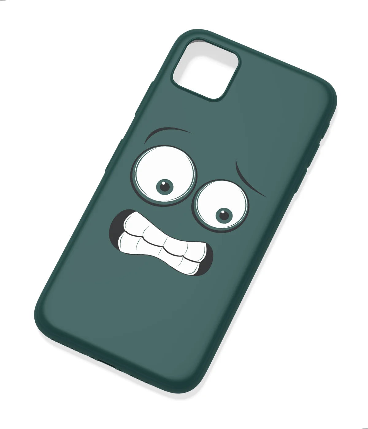 An angled view of a soft silicone case featuring a colorful design.