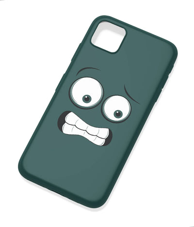 An angled view of a soft silicone case featuring a colorful design.