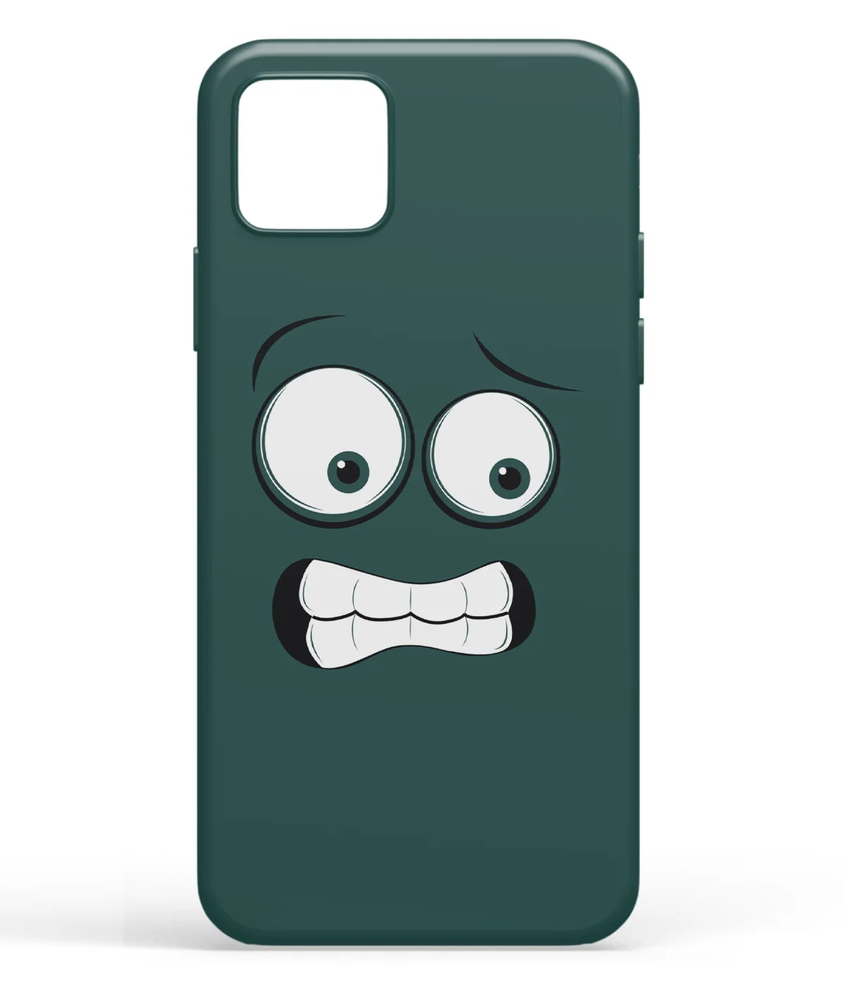A front-on view of soft silicone phone case with a colorful design.