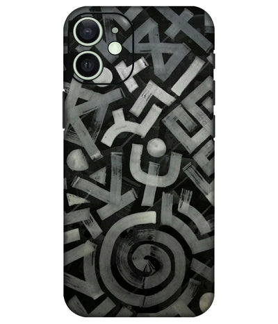 Image of a phone case featuring a mobile skin with a graphic design.