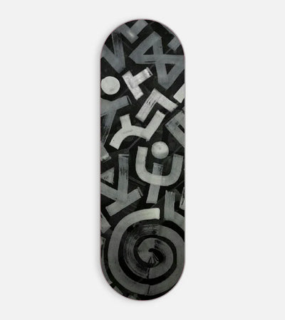 Mobile phone grip slider with a colorful design on a white background