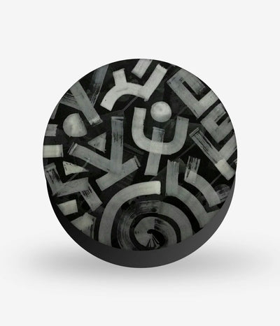 Mobile phone grip with a colorful design on a white background
