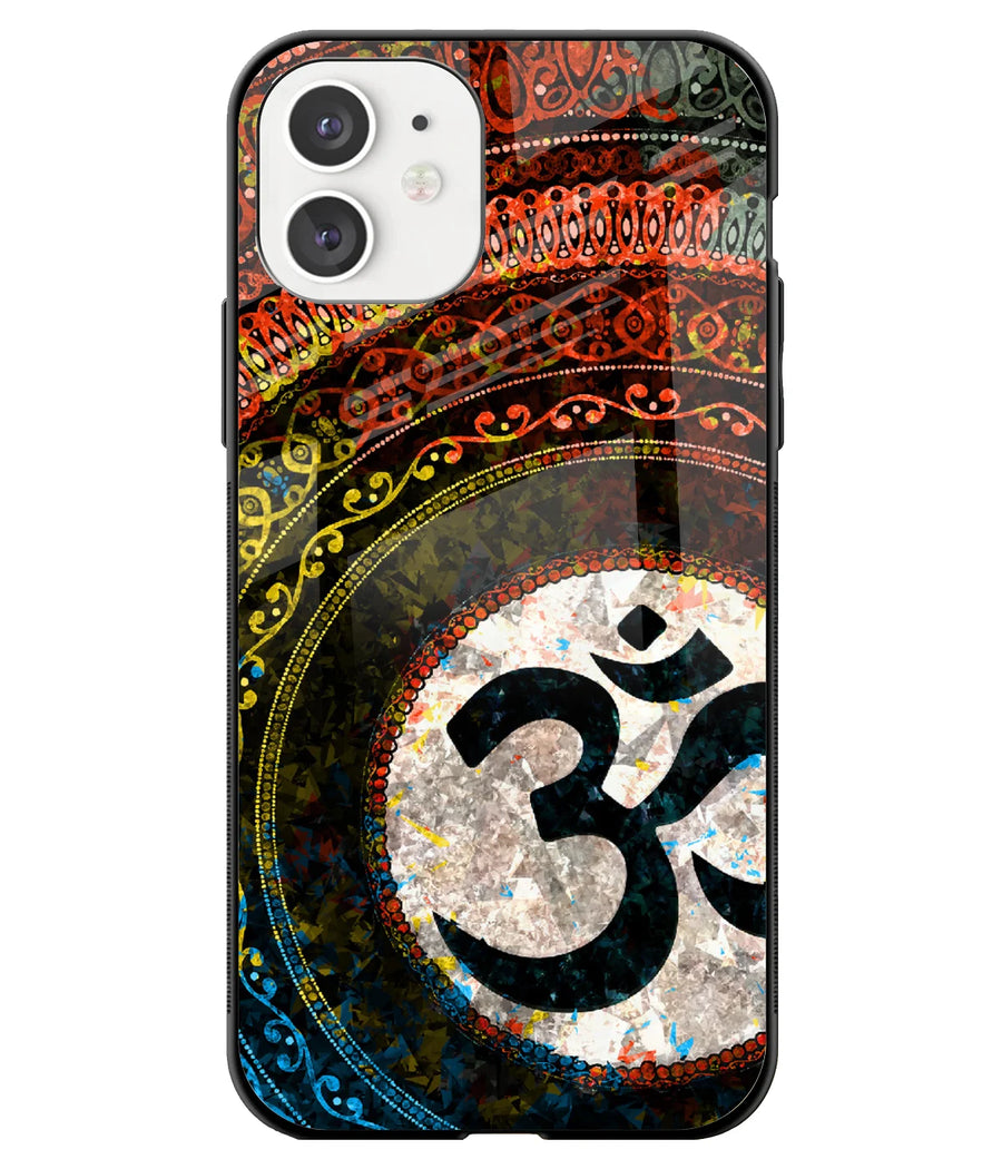 Om Mandala Art Glass Case