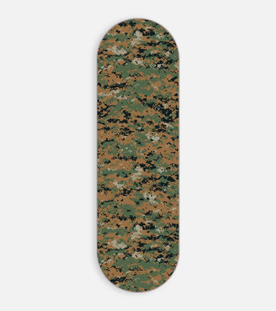 Mobile phone grip slider with a colorful design on a white background