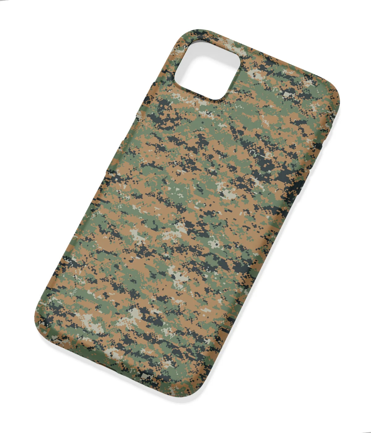 An angled view of a soft silicone case featuring a colorful design.