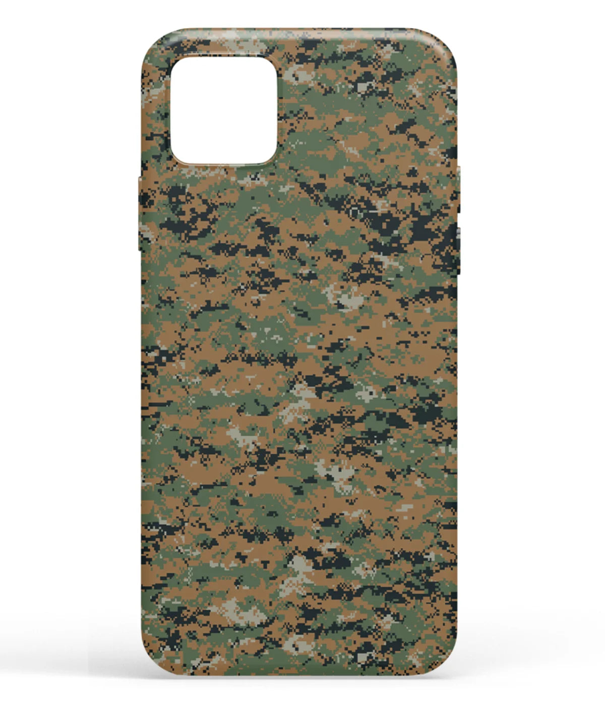 A front-on view of soft silicone phone case with a colorful design.