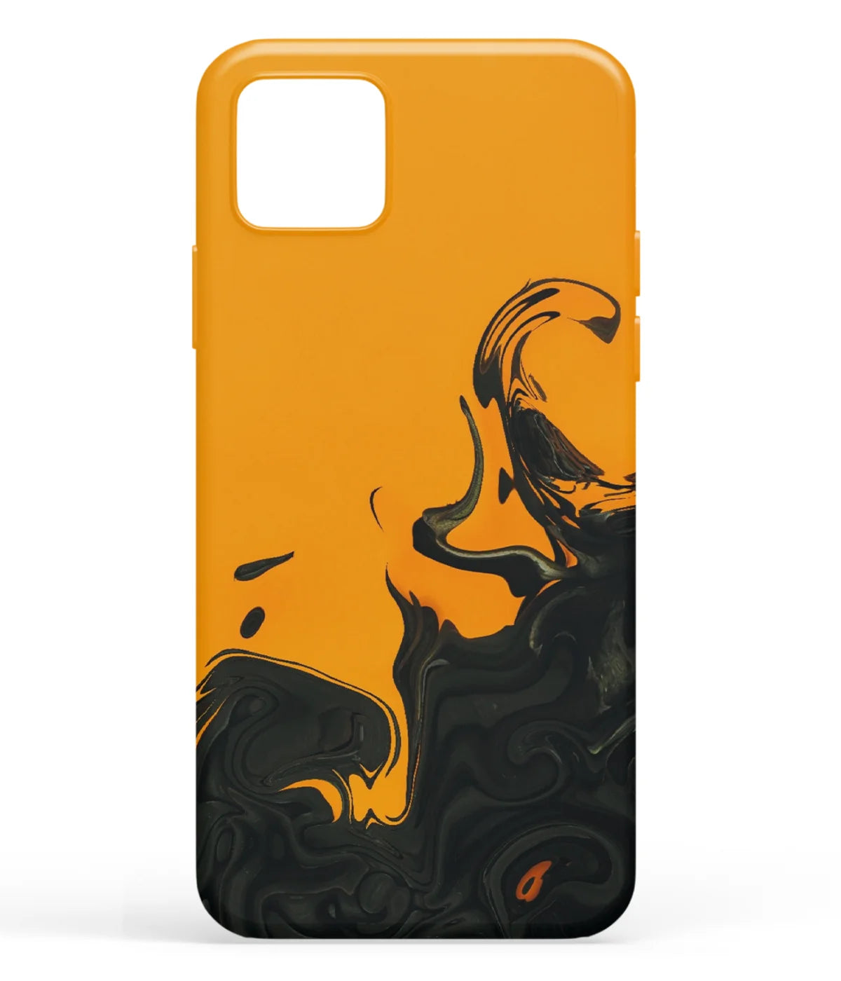 A front-on view of soft silicone phone case with a colorful design.