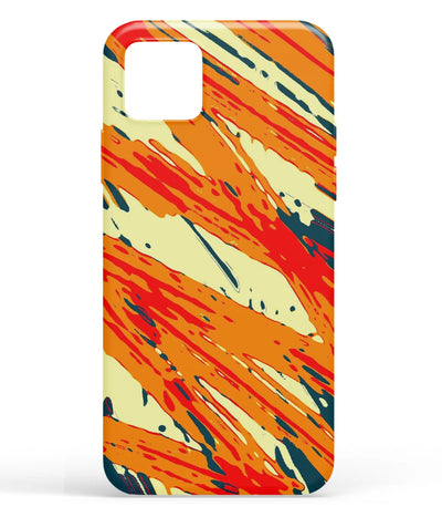 A front-on view of soft silicone phone case with a colorful design.