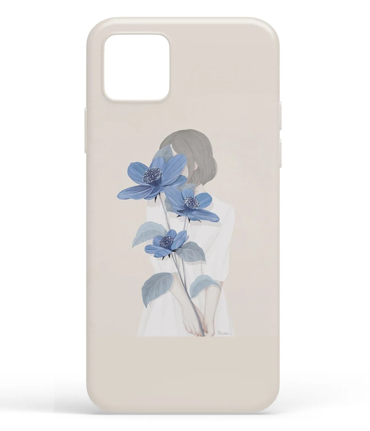 A front-on view of soft silicone phone case with a colorful design.
