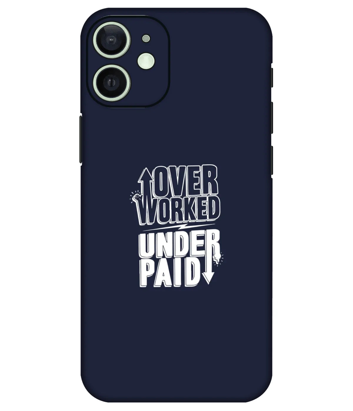 Image of a phone case featuring a mobile skin with a graphic design.