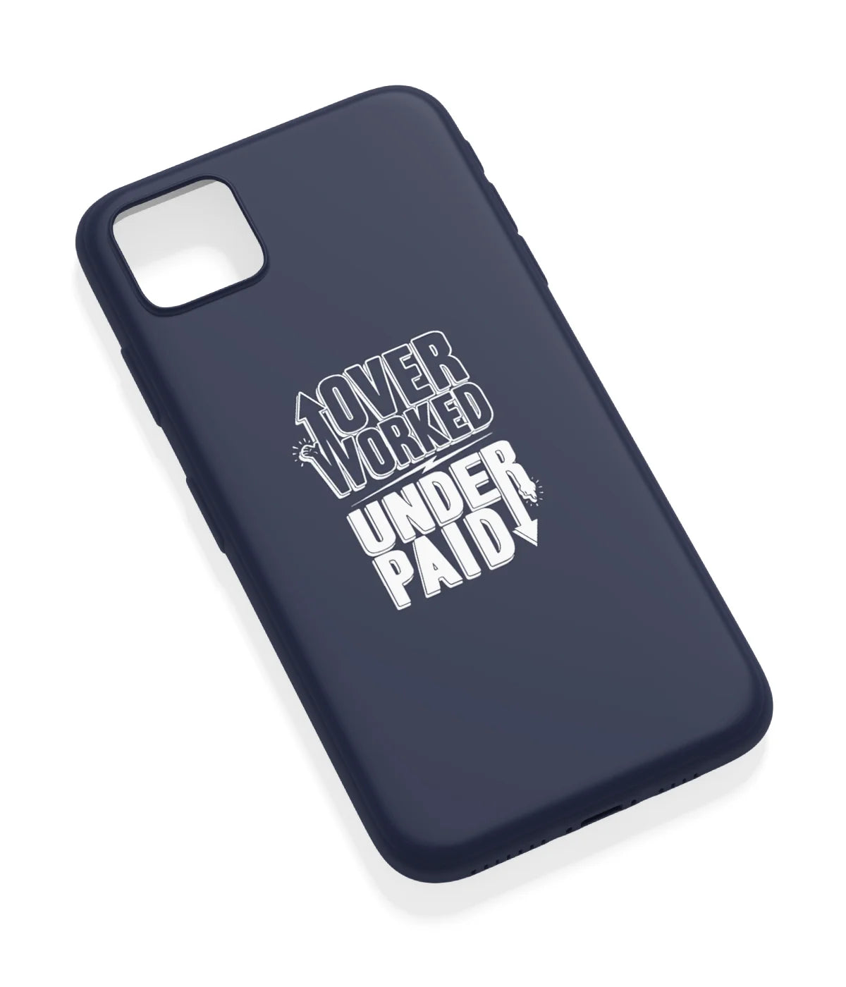 An angled view of a soft silicone case featuring a vibrant design.