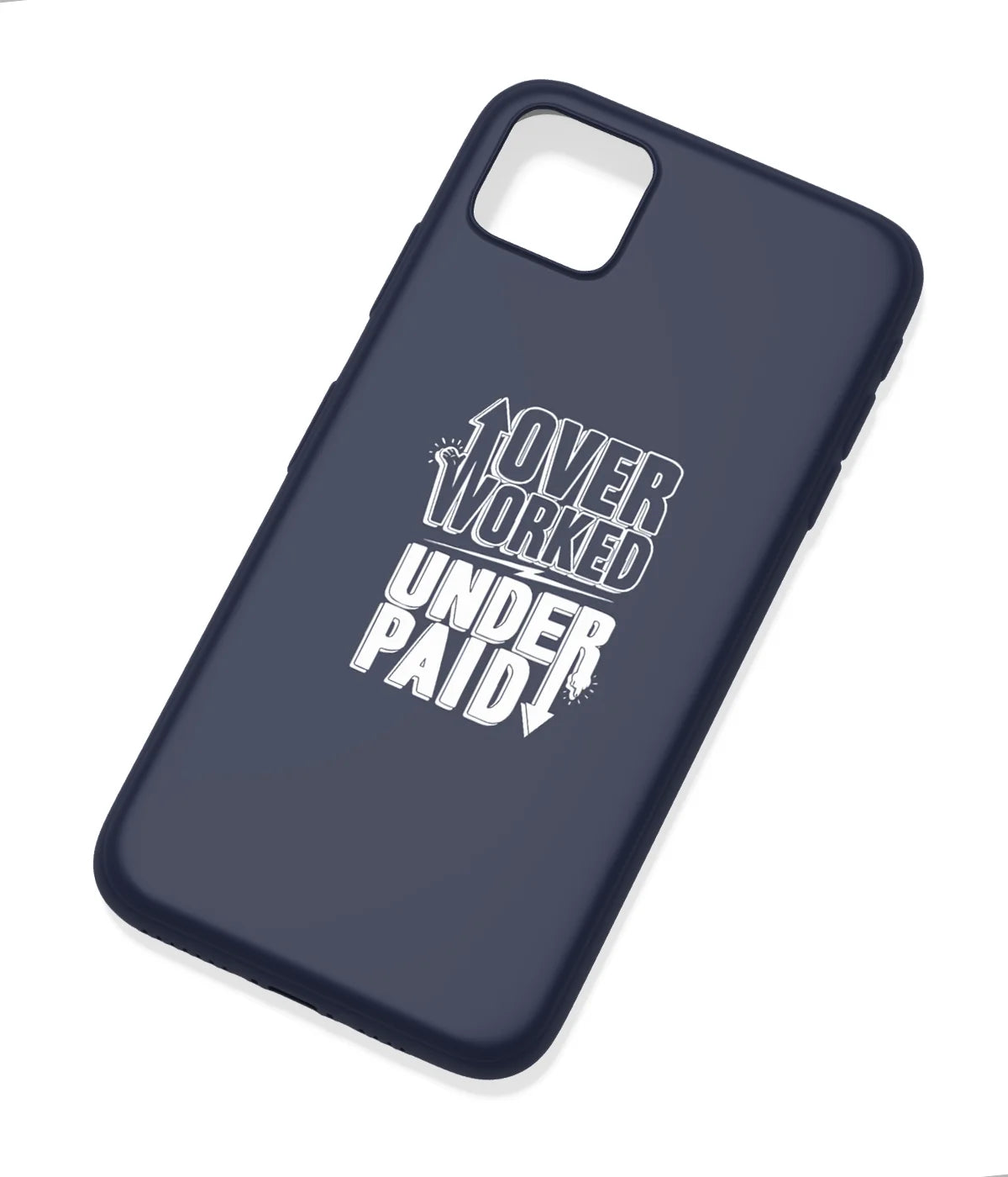An angled view of a soft silicone case featuring a colorful design.