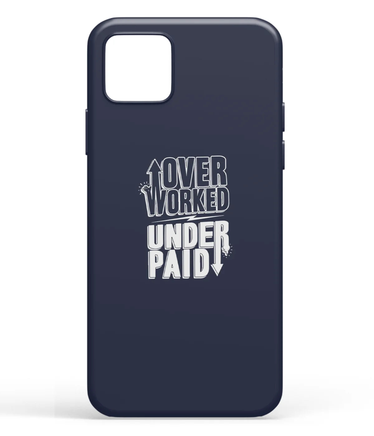 A front-on view of soft silicone phone case with a colorful design.
