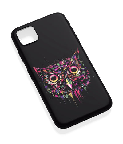 An angled view of a soft silicone case featuring a vibrant design.