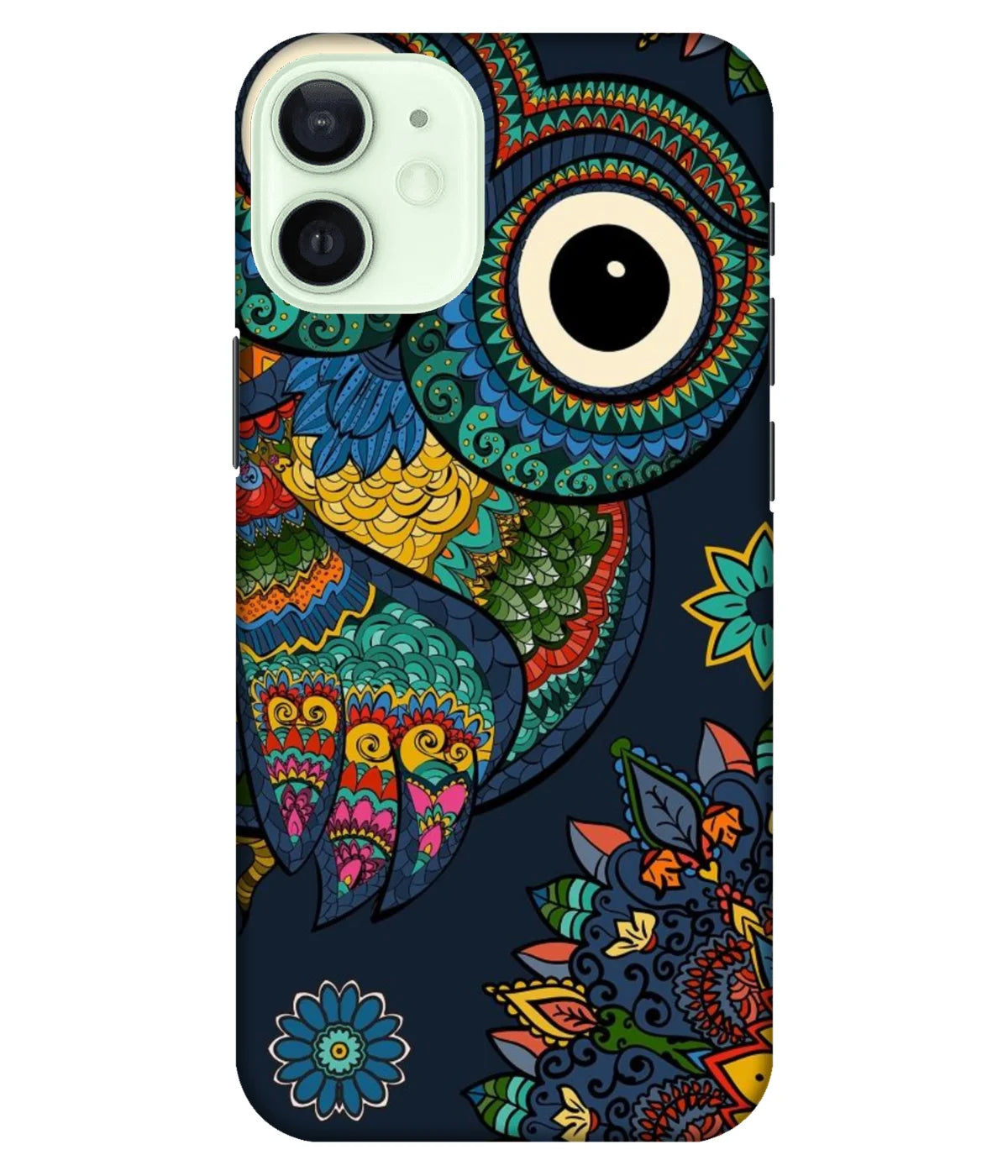 A product shot of a slim hard case with a colorful design.
