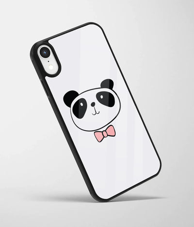 An angled view of a glass phone case featuring a vibrant design.