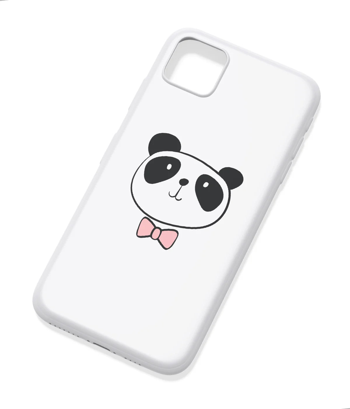 An angled view of a soft silicone case featuring a colorful design.