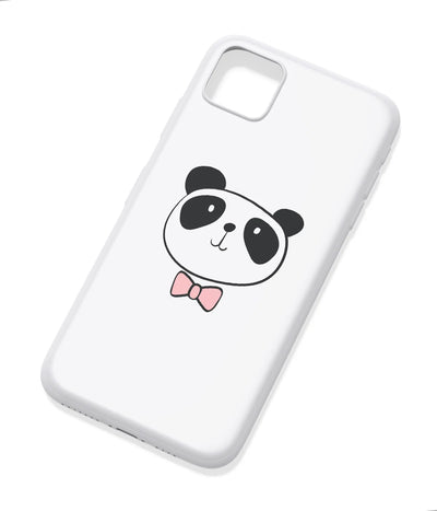 An angled view of a soft silicone case featuring a colorful design.