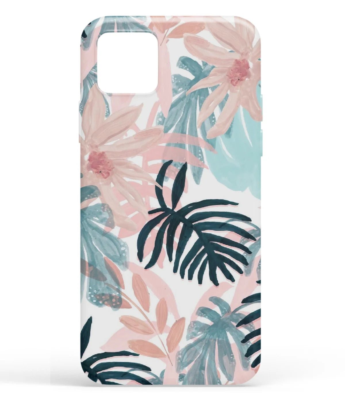 A front-on view of soft silicone phone case with a colorful design.