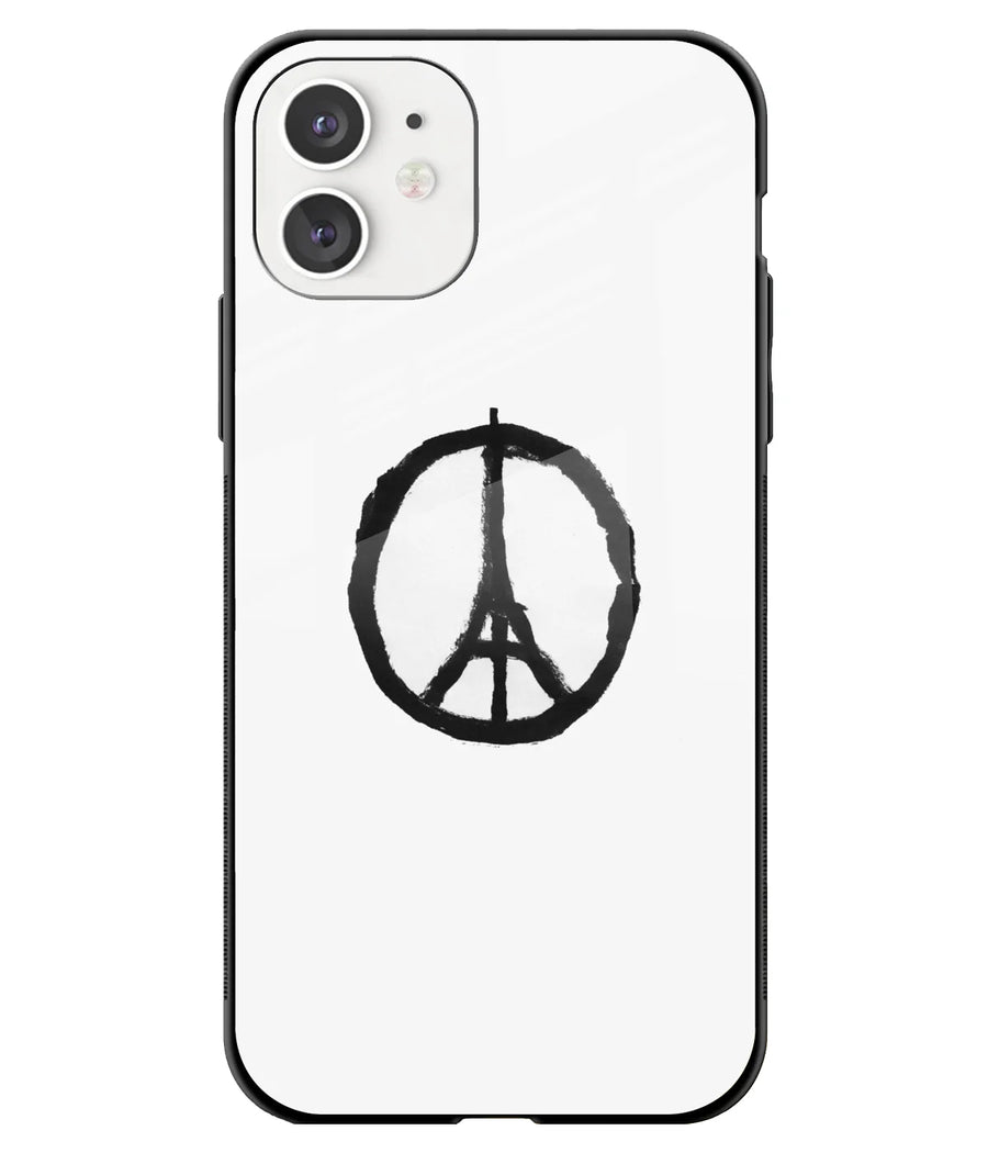 Peace Eiffel Glass Case