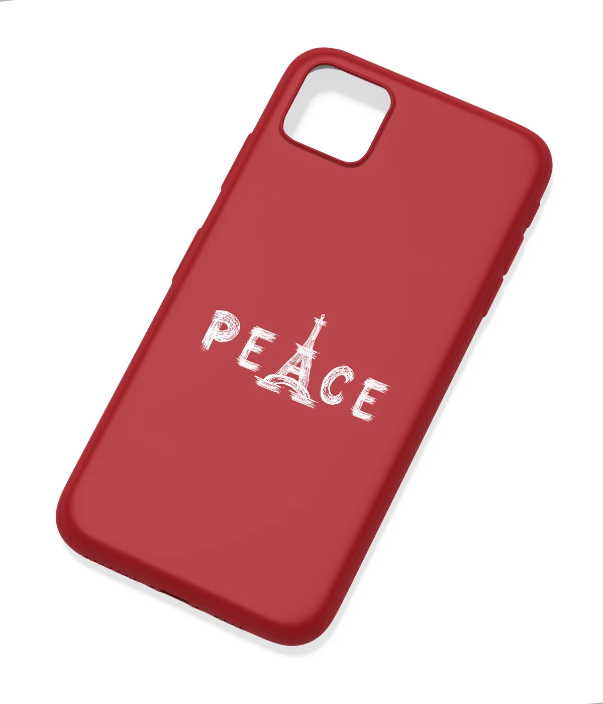 An angled view of a soft silicone case featuring a colorful design.