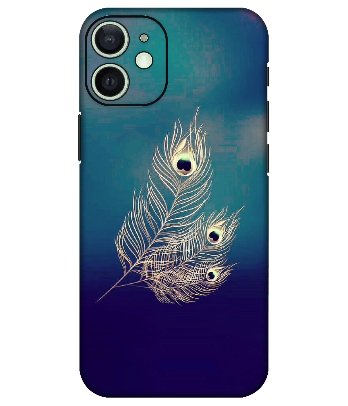 Image of a phone case featuring a mobile skin with a graphic design.