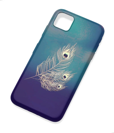 An angled view of a soft silicone case featuring a colorful design.