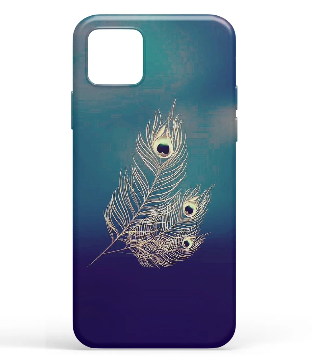 A front-on view of soft silicone phone case with a colorful design.