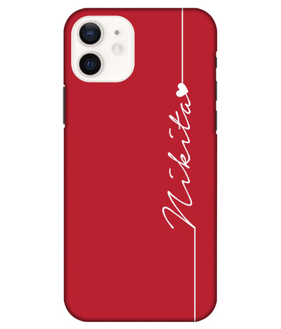 A product shot of a slim hard case with a customizable name.