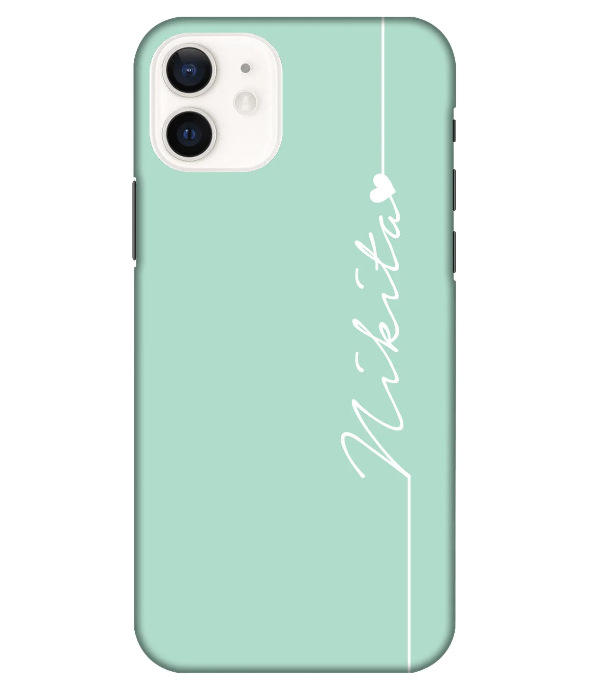 A product shot of a slim hard case with a customizable name.