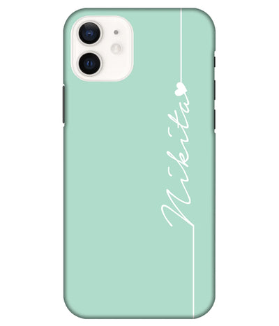 A product shot of a slim hard case with a customizable name.