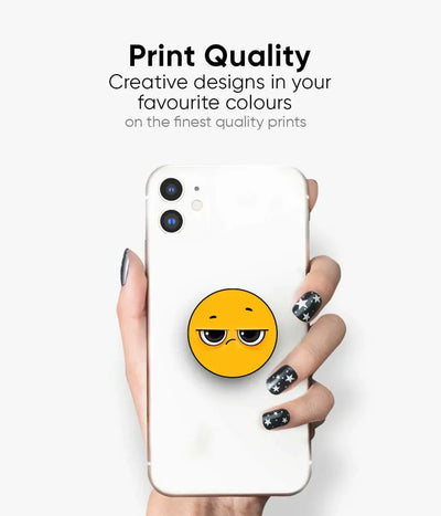 An illustration of a phone grip to demonstrate the high-quality print of the design.