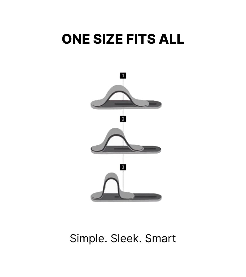 An image demonstrating the phone grip slider's adjustable design, showcasing how it can be extended to multiple sizes for a comfortable and secure grip.