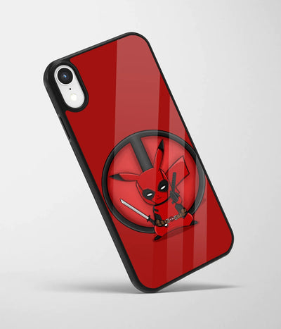 An angled view of a glass phone case featuring a vibrant design.