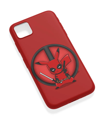 An angled view of a soft silicone case featuring a vibrant design.
