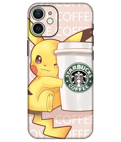 Image of a phone case featuring a mobile skin with a graphic design.