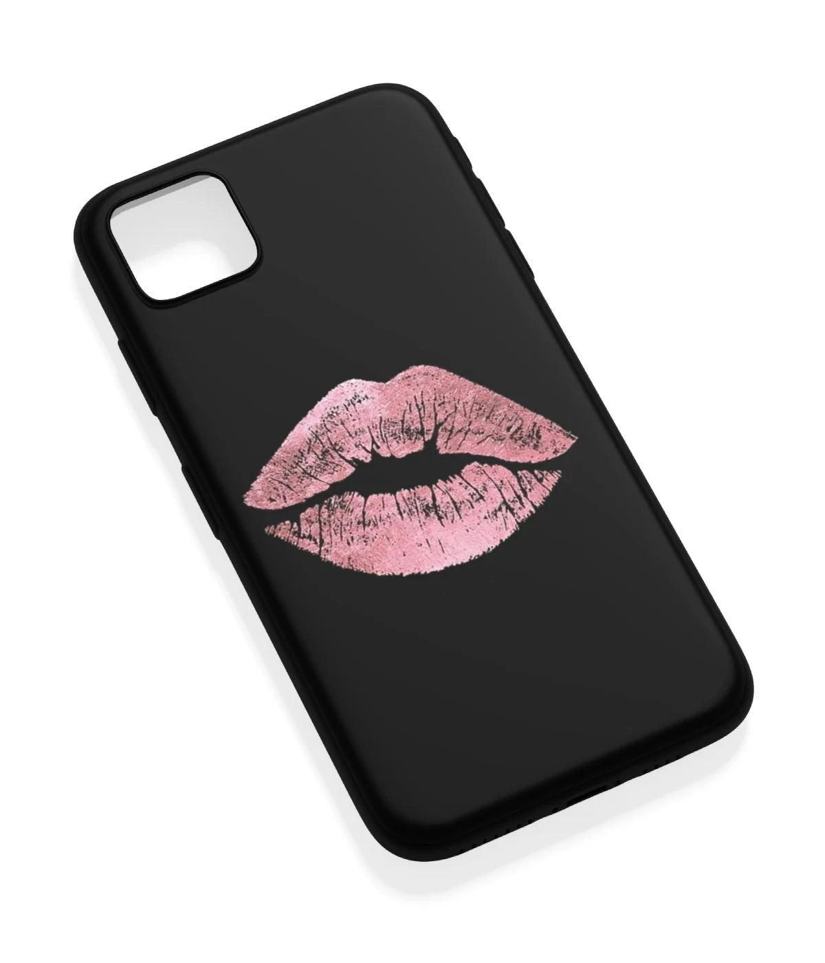 An angled view of a soft silicone case featuring a vibrant design.