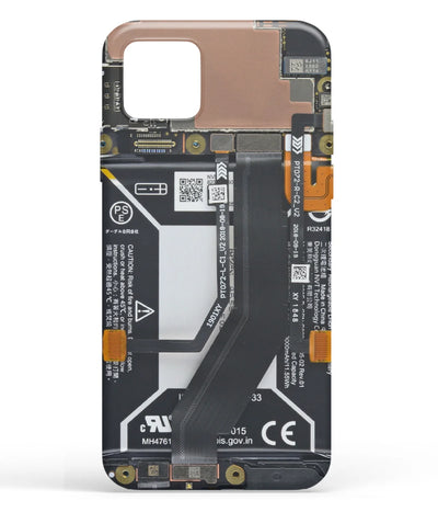 A front-on view of soft silicone phone case with a colorful design.