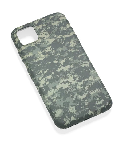 An angled view of a soft silicone case featuring a vibrant design.