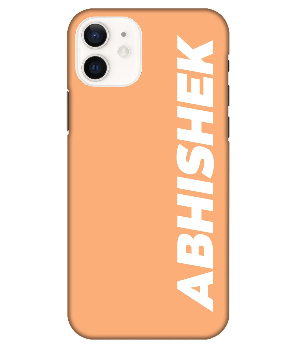 A product shot of a slim hard case with a customizable name.