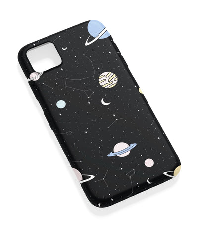 An angled view of a soft silicone case featuring a vibrant design.