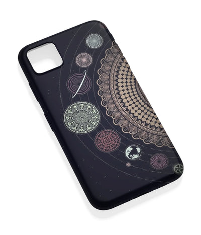 An angled view of a soft silicone case featuring a vibrant design.