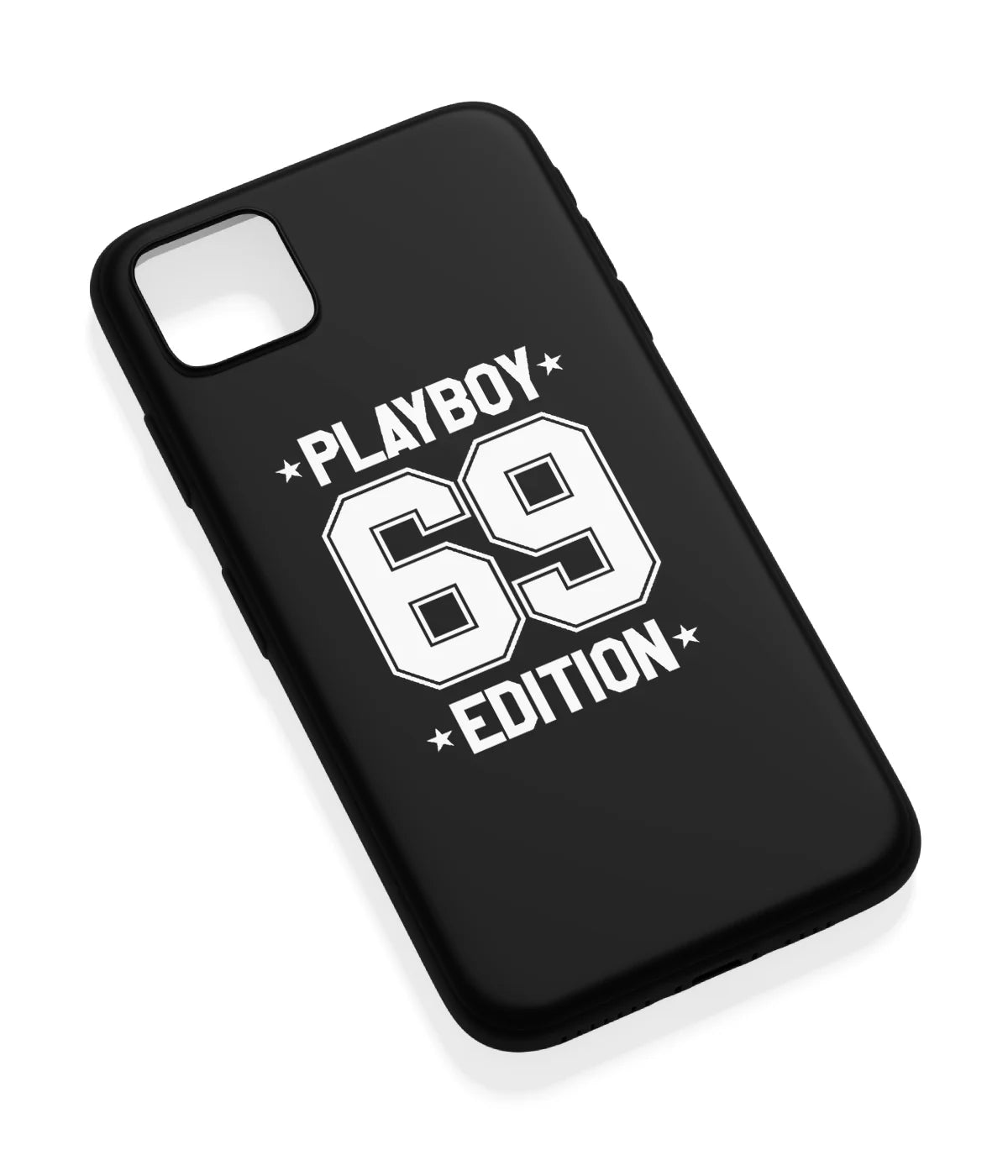 An angled view of a soft silicone case featuring a vibrant design.